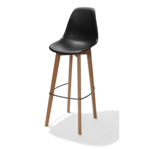  HorecaTraders Bar stool | Without Armrests | 47x53x119cm | Black 
