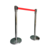 HorecaTraders Poller | Edelstahl | Rot | 32x32x95 cm