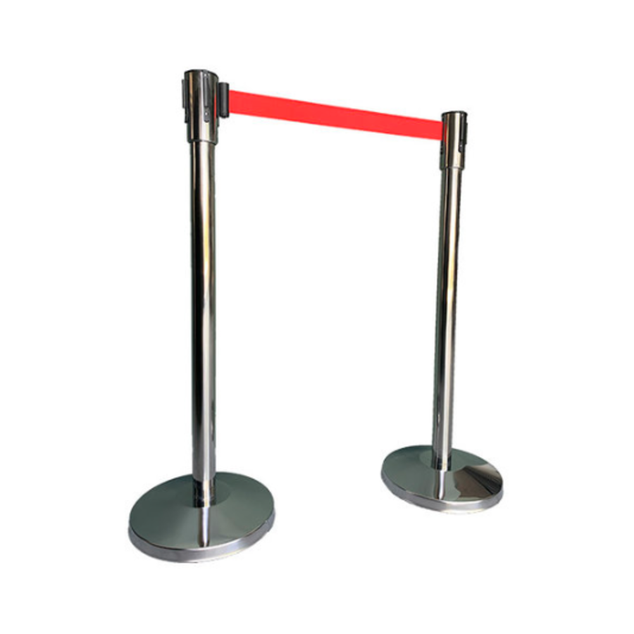 Barrier post | stainless steel | Red | 32x32x95 cm