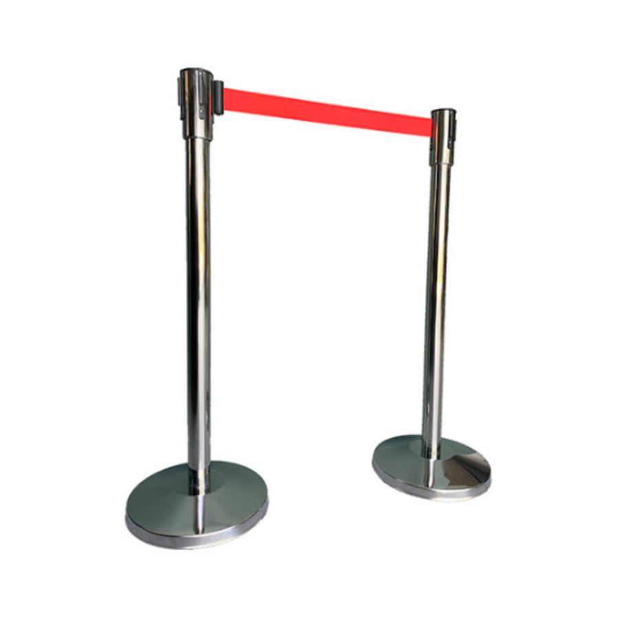 Poller | Edelstahl | Rot | 32x32x95 cm