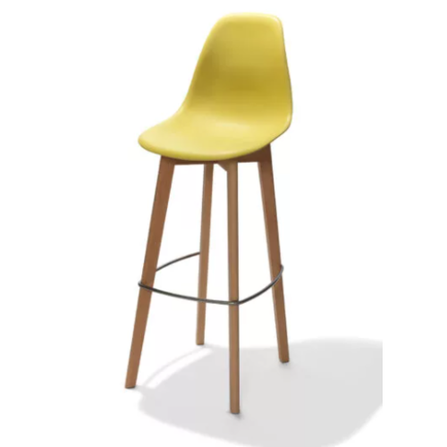  HorecaTraders Bar stool | Without Armrest | 47x53x119cm | Yellow 