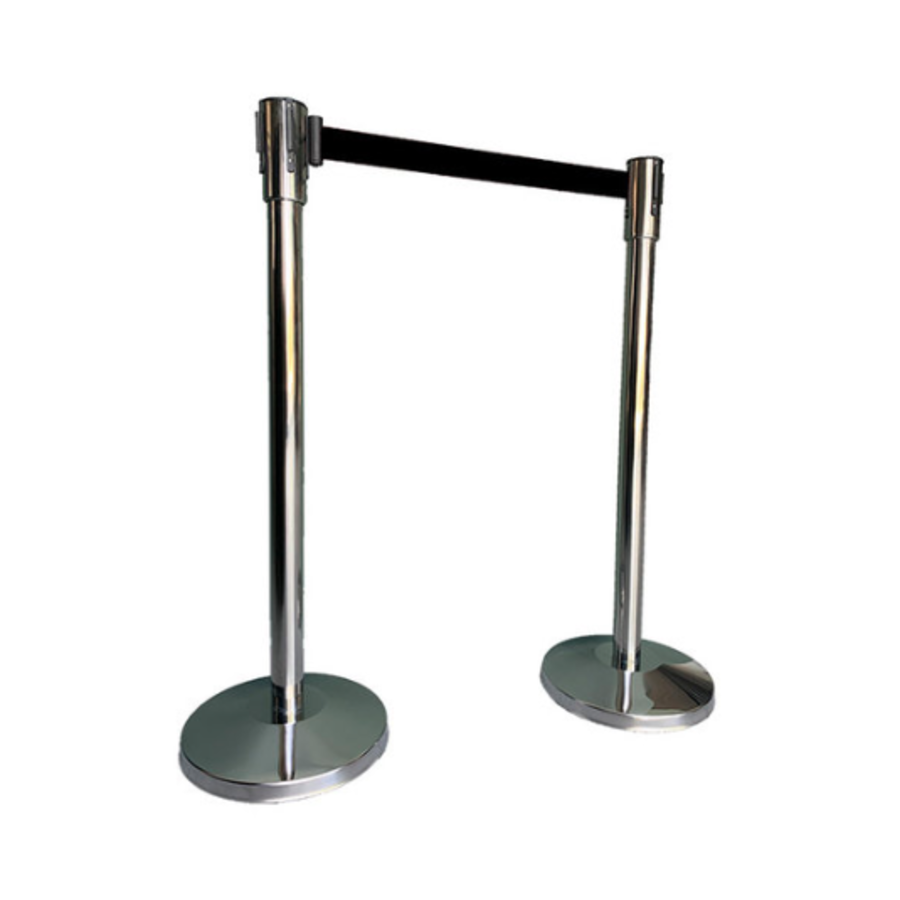 Barrier post | stainless steel | Black | 32x32x95 cm