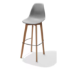HorecaTraders Keeve Bar Stool | Without Armrests | 47x53x119cm | Grey