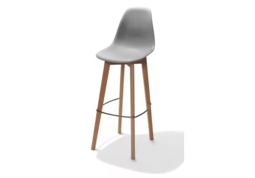  HorecaTraders Keeve Bar Stool | Without Armrests | 47x53x119cm | Grey 