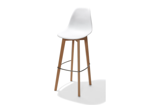  HorecaTraders Bar stool | Without Armrest | 47x53x119cm | White 