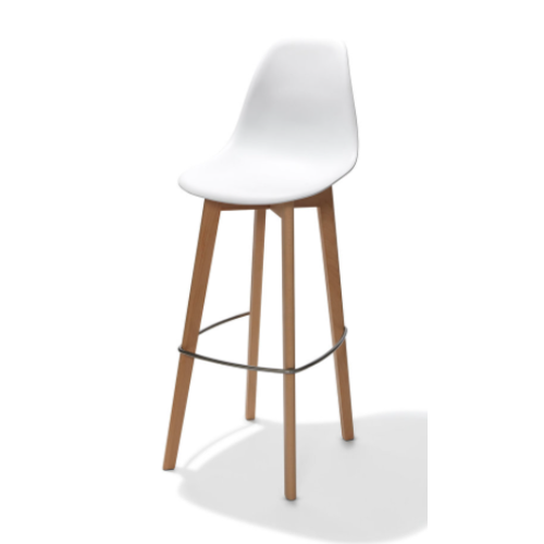  HorecaTraders Tabouret de bar | Sans accoudoir | 47x53x119cm | Blanc 