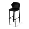 HorecaTraders Tabouret de bar Louis | Simili cuir | 50x47x105 cm | Noir