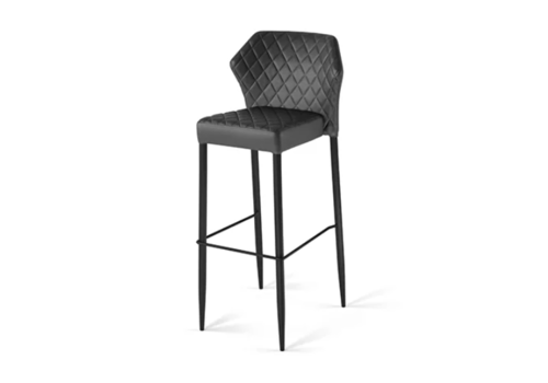  HorecaTraders Bar stool Louis | Leatherette | 50x47x105 cm | Black 