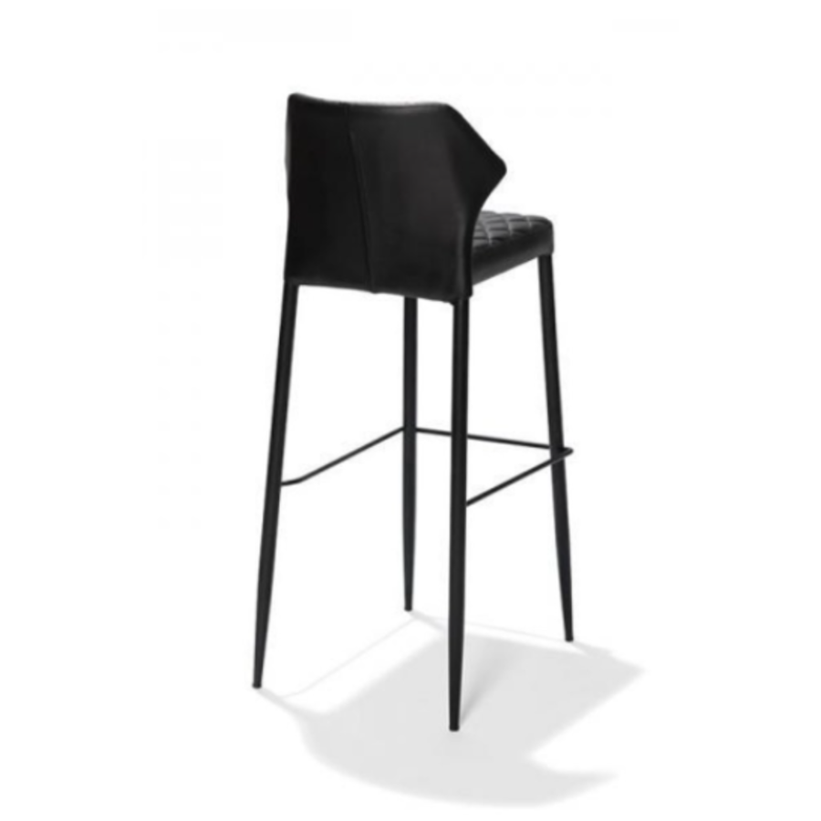 Bar stool Louis | Leatherette | 50x47x105 cm | Black