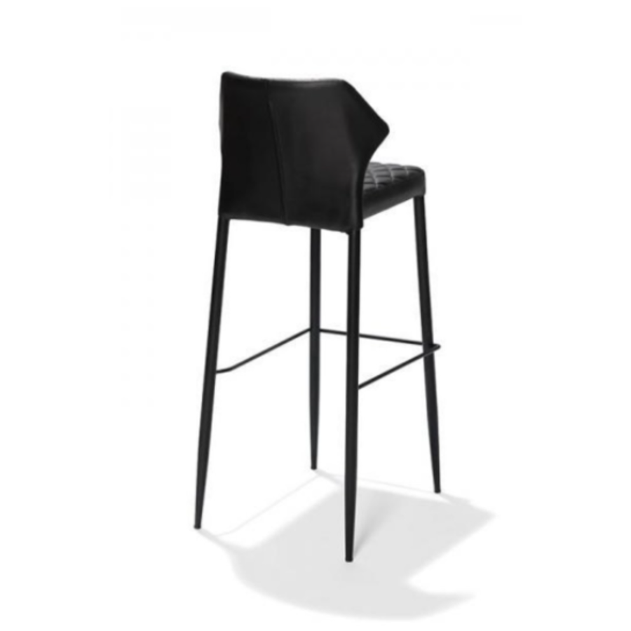 Tabouret de bar Louis | Simili cuir | 50x47x105 cm | Noir