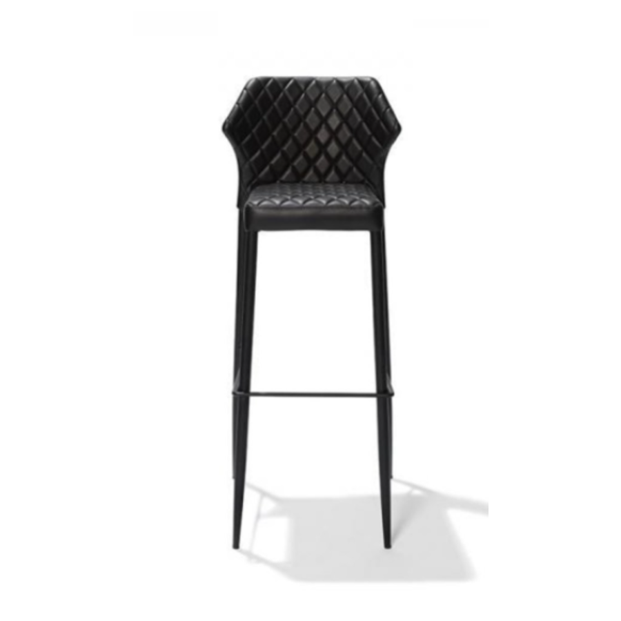 Tabouret de bar Louis | Simili cuir | 50x47x105 cm | Noir