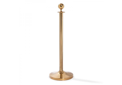  HorecaTraders Barrier post | Brass | Gold | 32x32x95cm 