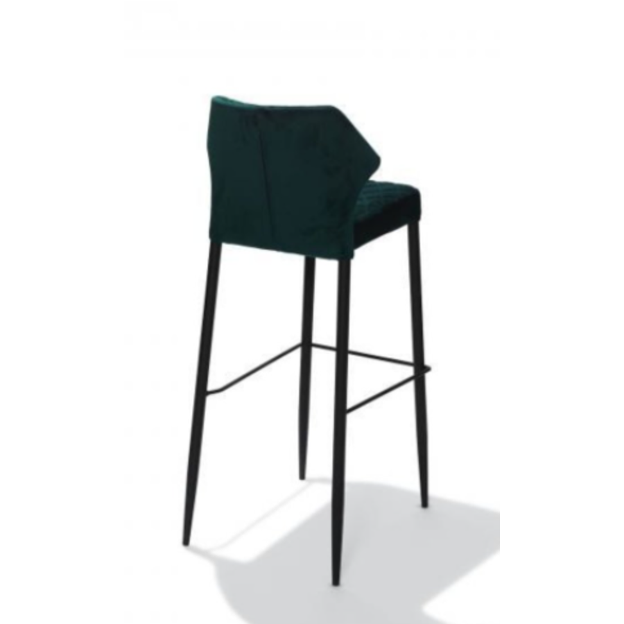 Tabouret de bar Louis | Simili cuir | 50x47x105cm | Vert | Résistant au feu