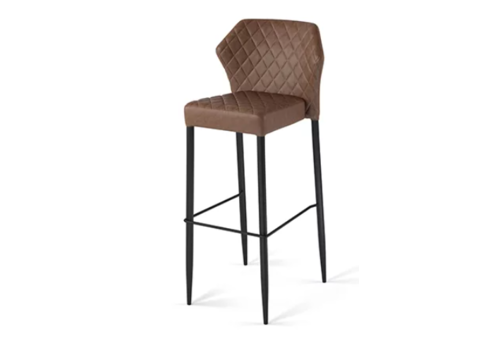  HorecaTraders Tabouret de bar Louis | Simili cuir | 50x47x105cm | Résistant au feu 