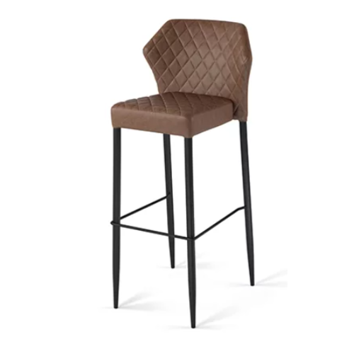  HorecaTraders Tabouret de bar Louis | Simili cuir | 50x47x105cm | Résistant au feu 