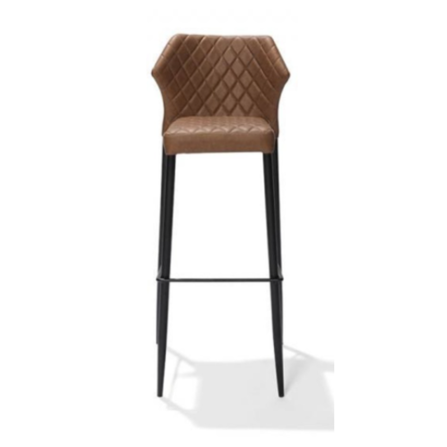 Tabouret de bar Louis | Simili cuir | 50x47x105cm | Résistant au feu