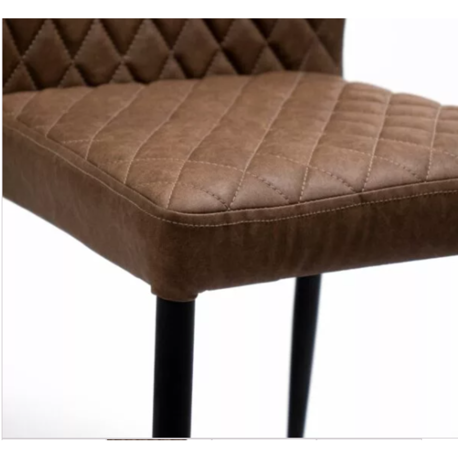 Tabouret de bar Louis | Simili cuir | 50x47x105cm | Résistant au feu