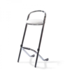 HorecaTraders Bar stool | Stackable | Chrome/White | 46x46x98cm