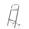 HorecaTraders Bar stool | Stackable | Chrome/White | 46x46x98 cm