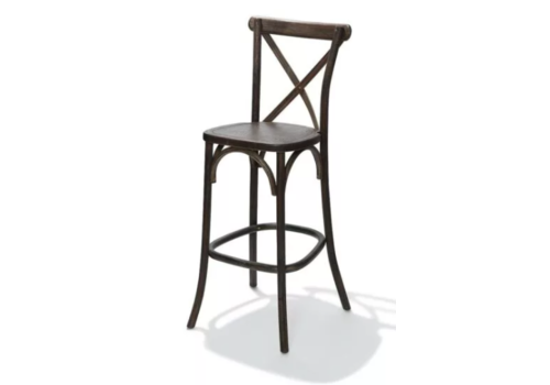  HorecaTraders Bar stool | Wood | 51x50x114 cm | Brown 
