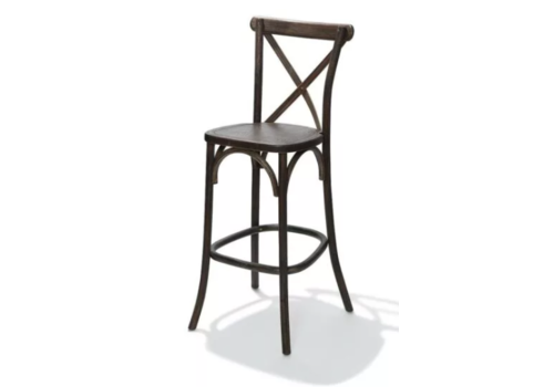  HorecaTraders Barhocker | Holz | 51x50x114 cm | Braun 