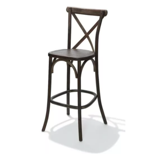  HorecaTraders Bar stool | Wood | 51x50x114 cm | Brown 