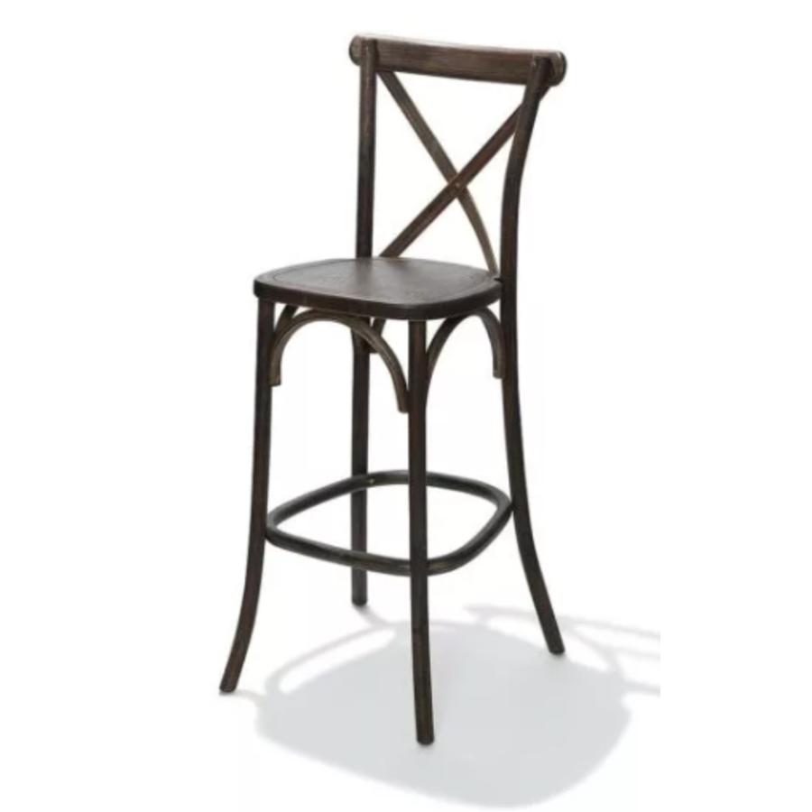 Tabouret de bar | Bois | 51x50x114 cm | Brun