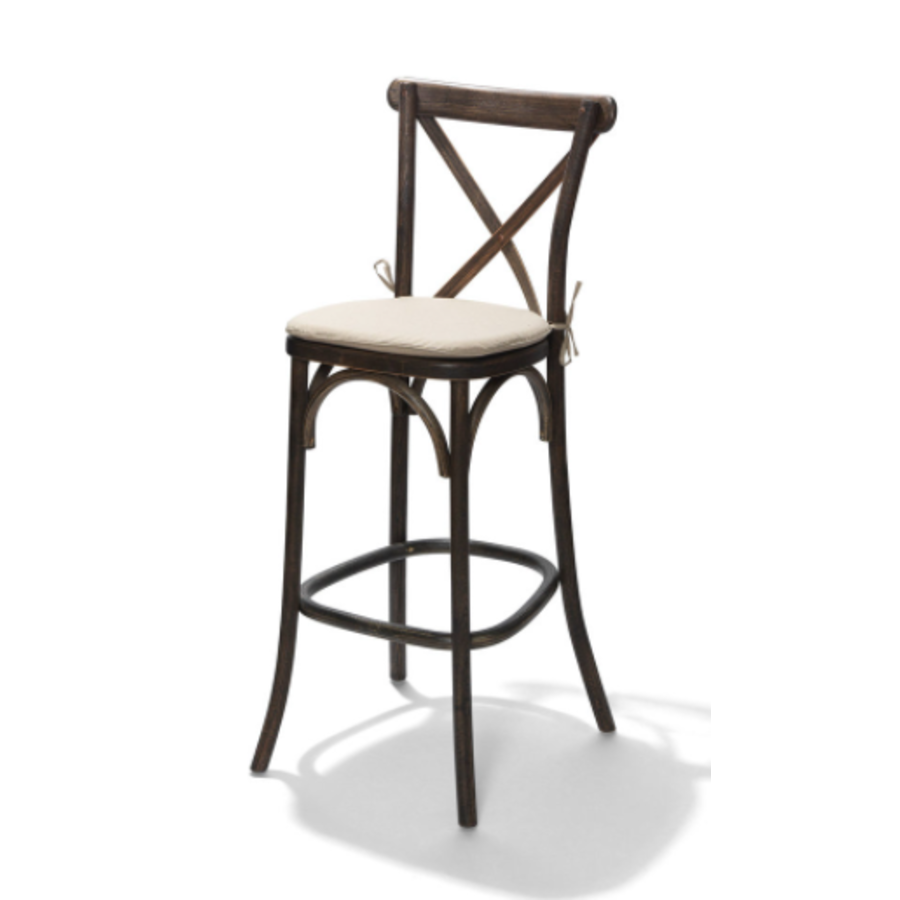 Tabouret de bar | Bois | 51x50x114 cm | Brun