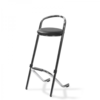 HorecaTraders Stackable bar stool | Chrome black | 46x46x98 cm