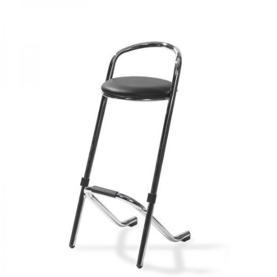 Tabouret de bar empilable | Noir chromé | 46x46x98 cm