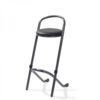 HorecaTraders Bar stool stackable | Black | 46x46x98cm