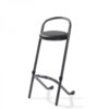HorecaTraders Stapelbarer Barhocker | Schwarz | 46x46x98 cm