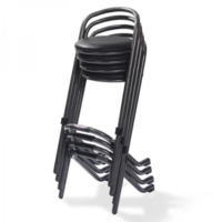 Bar stool stackable | Black | 46x46x98cm
