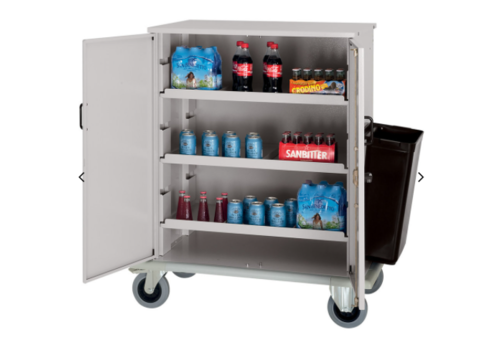  HorecaTraders Chariot de service fermé pour boissons non alcoolisées 