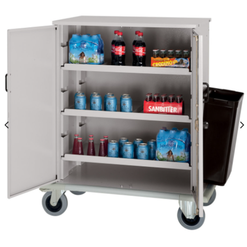  HorecaTraders Chariot de service fermé pour boissons non alcoolisées 
