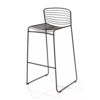 HorecaTraders Wire Steel Bar Stool | 49x55x102cm | Black