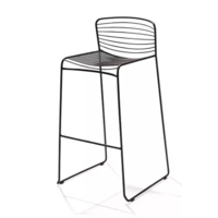 Barhocker aus Drahtstahl | 49x55x102cm | Schwarz
