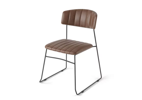  HorecaTraders Chaise Mundo | Simili cuir | 54x55x79cm | Ignifuge 