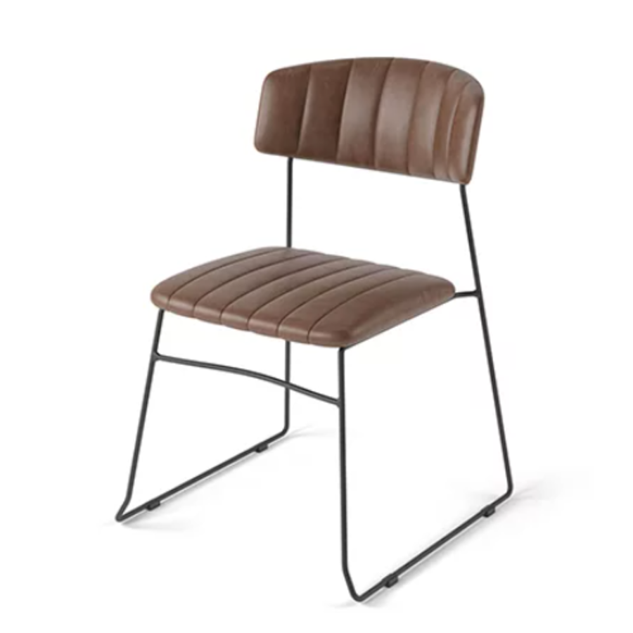 Chaise Mundo | Simili cuir | 54x55x79cm | Ignifuge