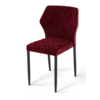 HorecaTraders Chaise Louis | Simili cuir | 49x57,5x81,5cm | Bordeaux