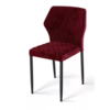 HorecaTraders Louis Chair | Leatherette | 49x57.5x81.5cm | Bordeaux