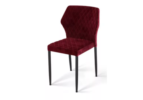  HorecaTraders Louis Chair | Leatherette | 49x57.5x81.5cm | Bordeaux 