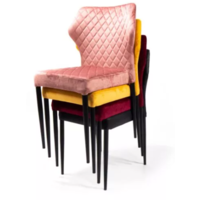 Chaise Louis | Simili cuir | 49x57,5x81,5cm | Bordeaux