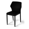 HorecaTraders Louis Chair | Leatherette | 49x57.5x81.5cm | Black | Fire resistant