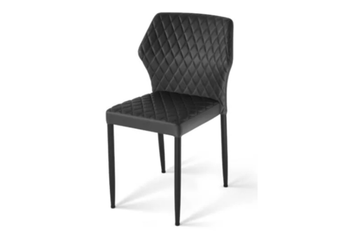  HorecaTraders Chaise Louis | Simili cuir | 49x57,5x81,5cm | Noir | Résistant au feu 