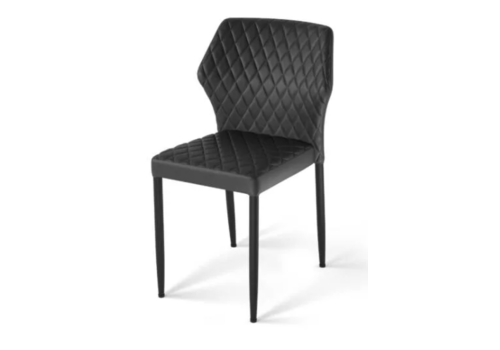  HorecaTraders Louis Chair | Leatherette | 49x57.5x81.5cm | Black | Fire resistant 