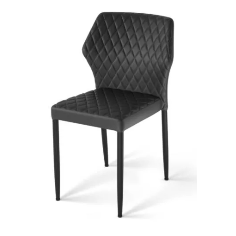 Louis Chair | Leatherette | 49x57.5x81.5cm | Black | Fire resistant