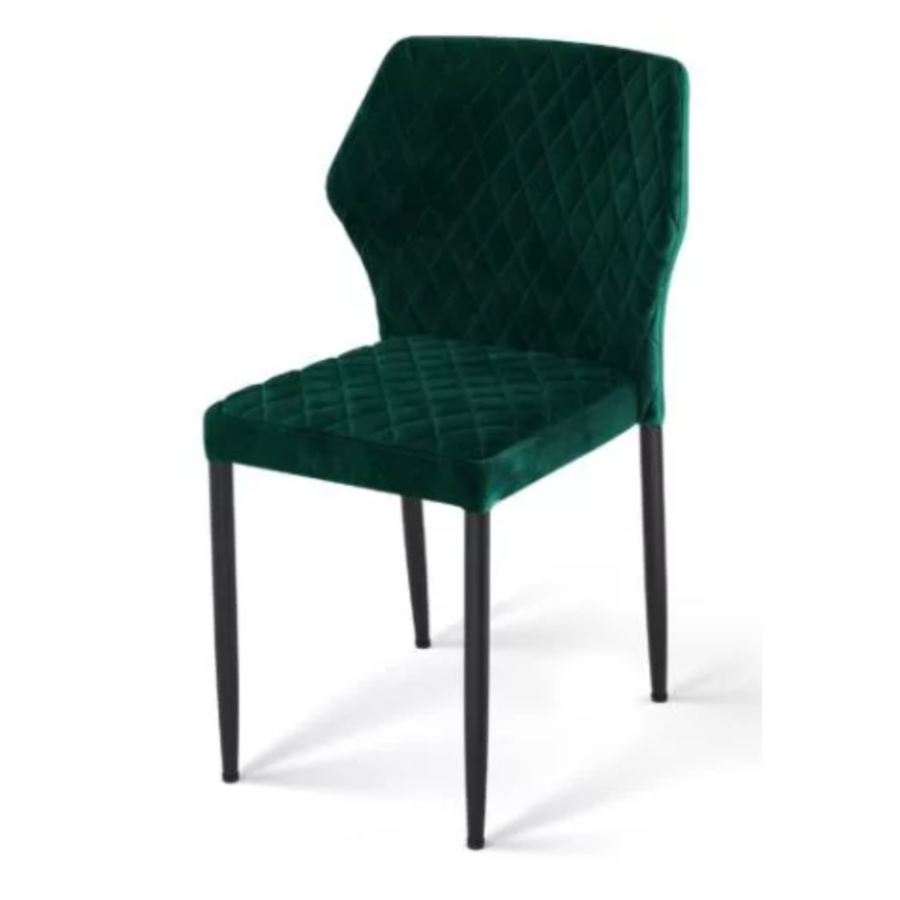 Chaise Louis | Simili cuir | 49x57,5x81,5cm | Vert
