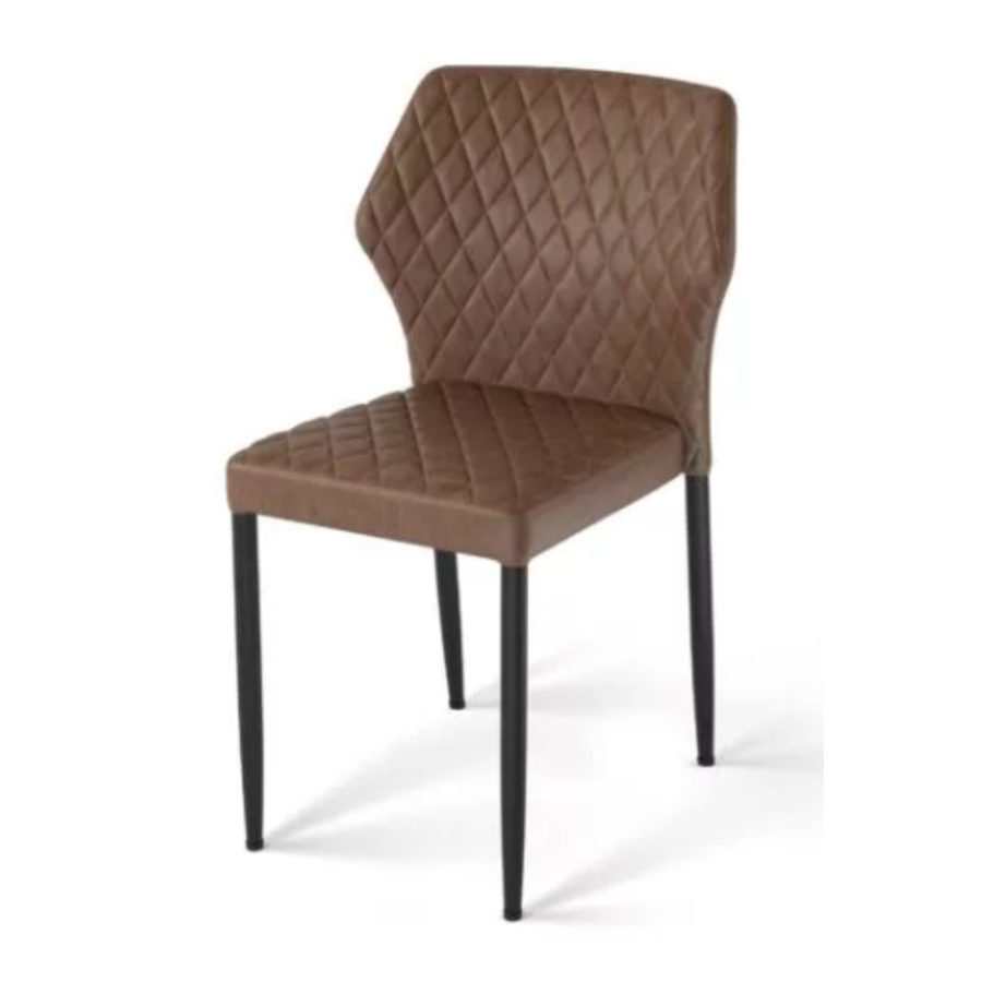 Chaise Louis | Simili cuir | 49x57,5x81,5cm | Résistant au feu
