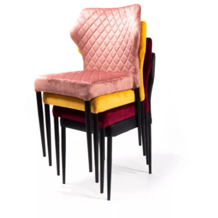 Chaise Louis | Simili cuir | 49x57,5x81,5cm | Résistant au feu